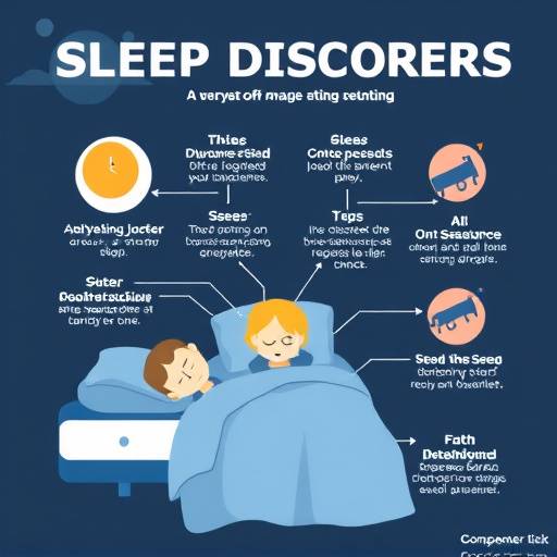 Diagram illustrating different types of sleep disorders.